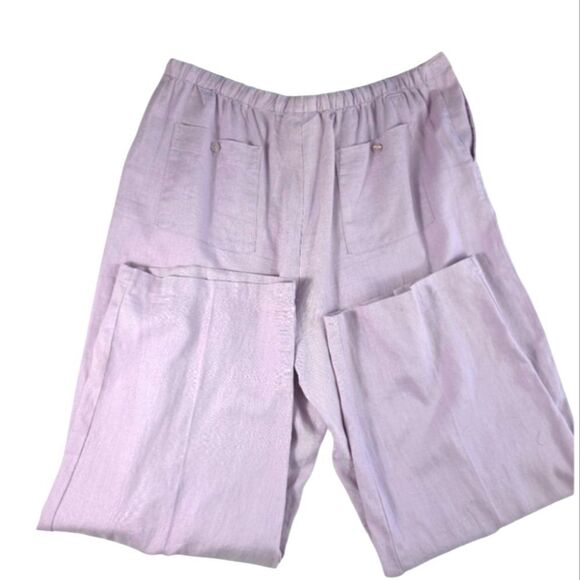 Chadwick's Linen Wide Leg Button Front Pants Size 16 - Picture 4 of 16